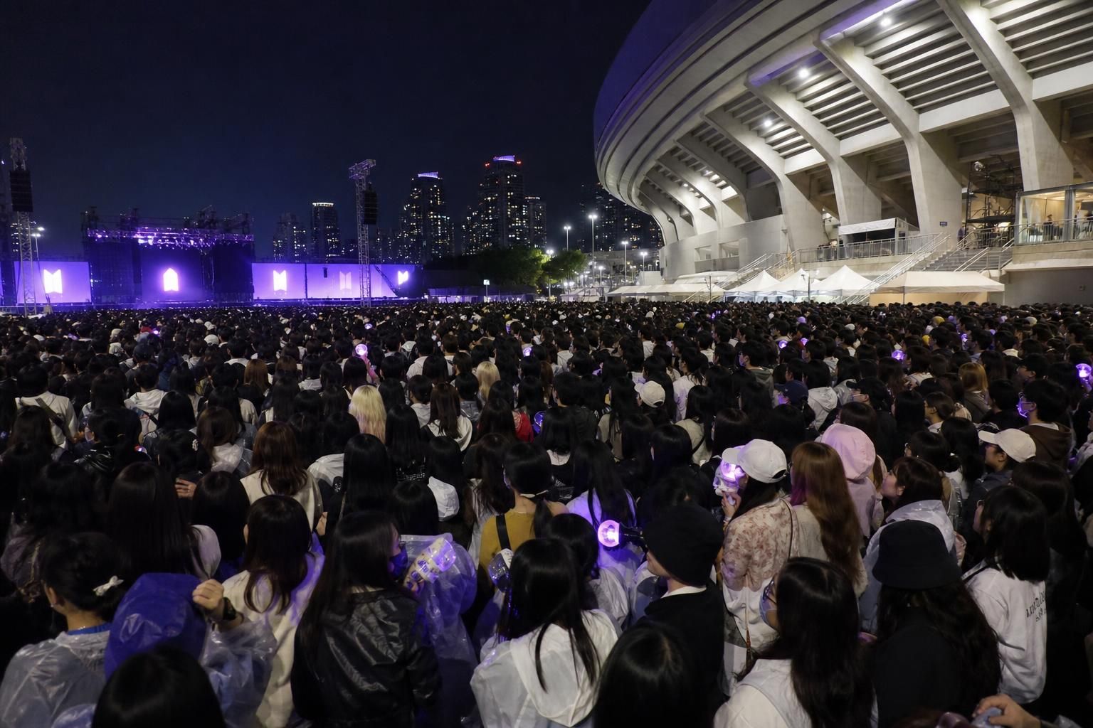 BTS concert Image showing the article's key context - While BTS were scheduled to go on at 7 p.m., the delays stretched long...