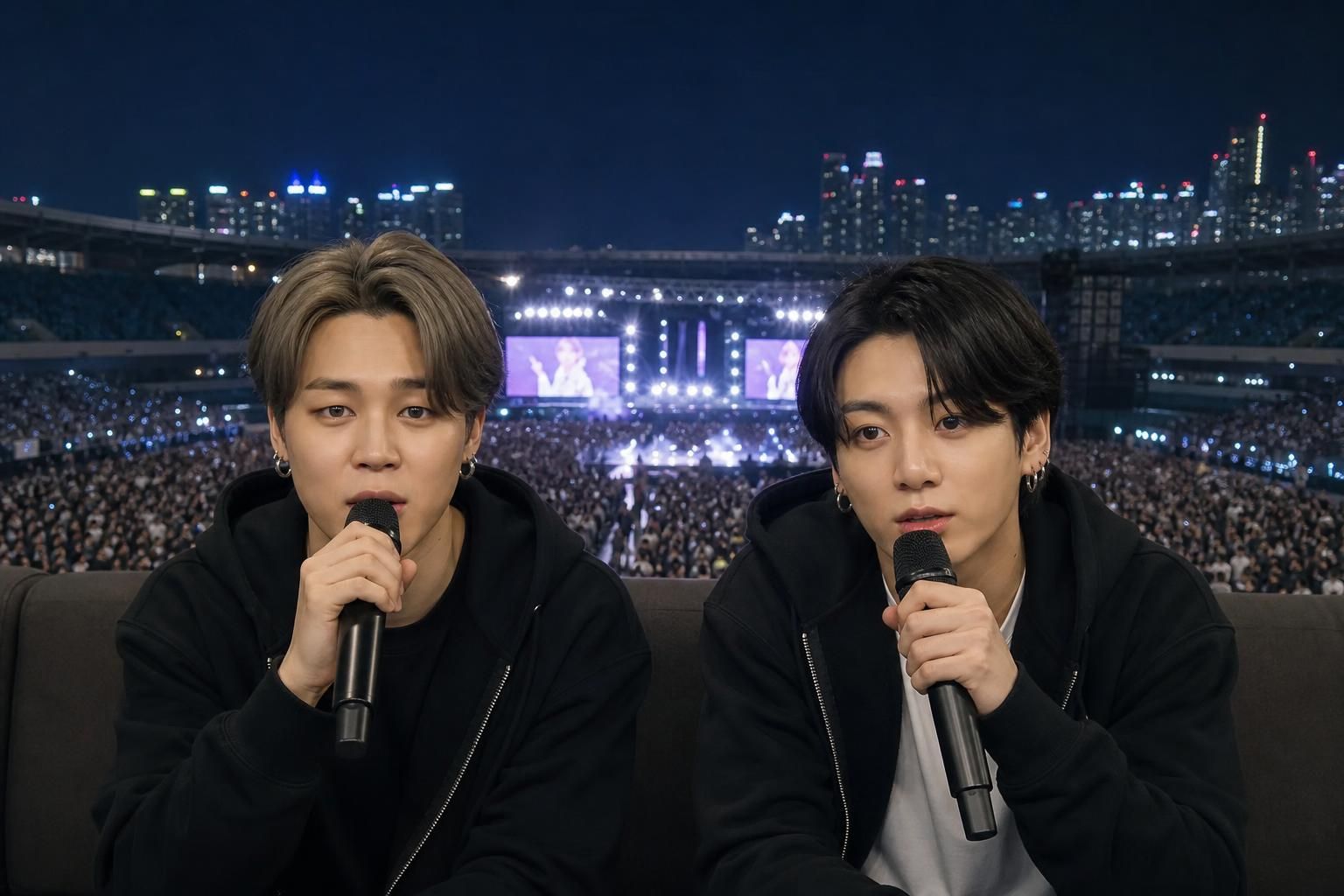 Busan concert Image explaining the article's impact and background - After the concert began, BTS members—specifically Jimin...