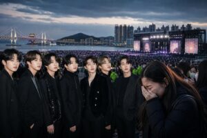 Busan concert featured image - BTS’ Busan “ARIRANG” Concert Delayed Over Entry and Gift-System Failures, Prompting Official A...