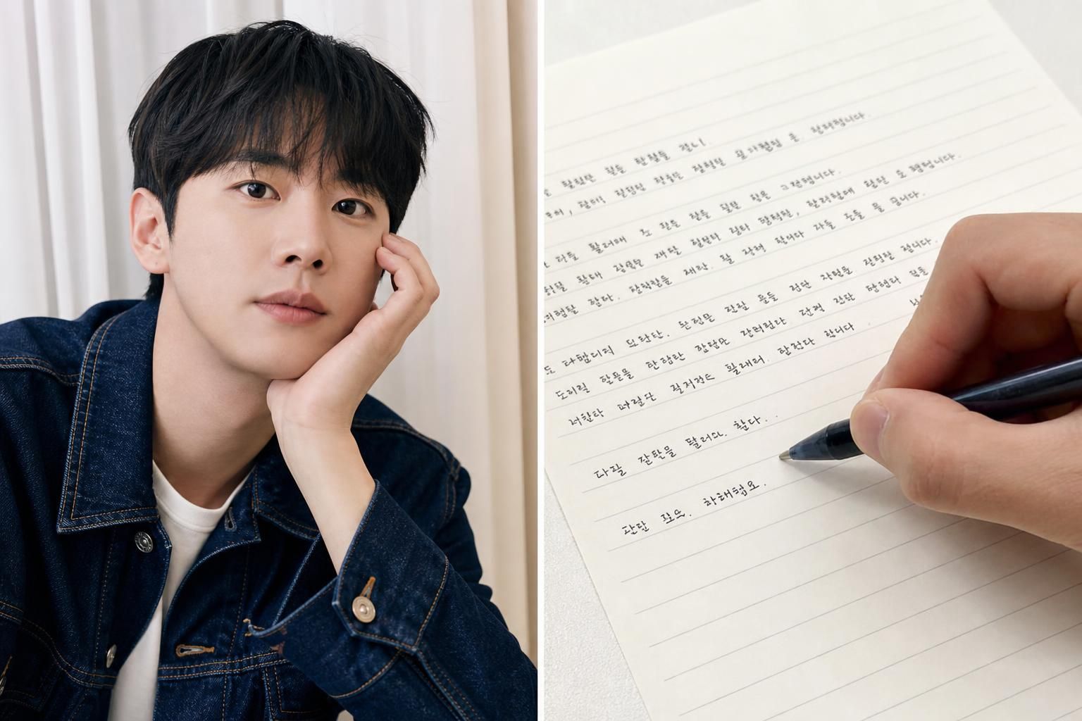 [enlistment, handwritten letter, K-pop actor] Image showing the article's key context - The central detail of the letter was...