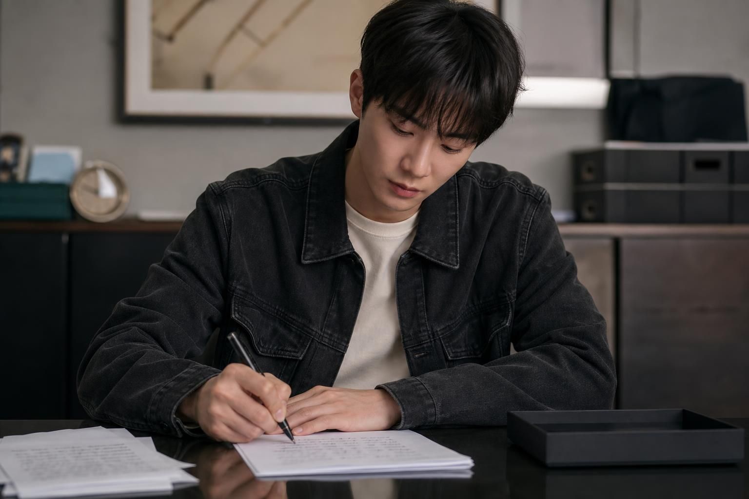 [enlistment, handwritten letter, K-pop actor] Image explaining the article's impact and background - While the enlistment ann...
